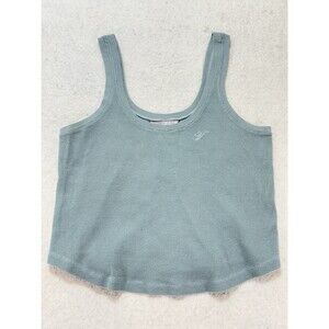 y2k vintage victoria secret waffle tank top size small